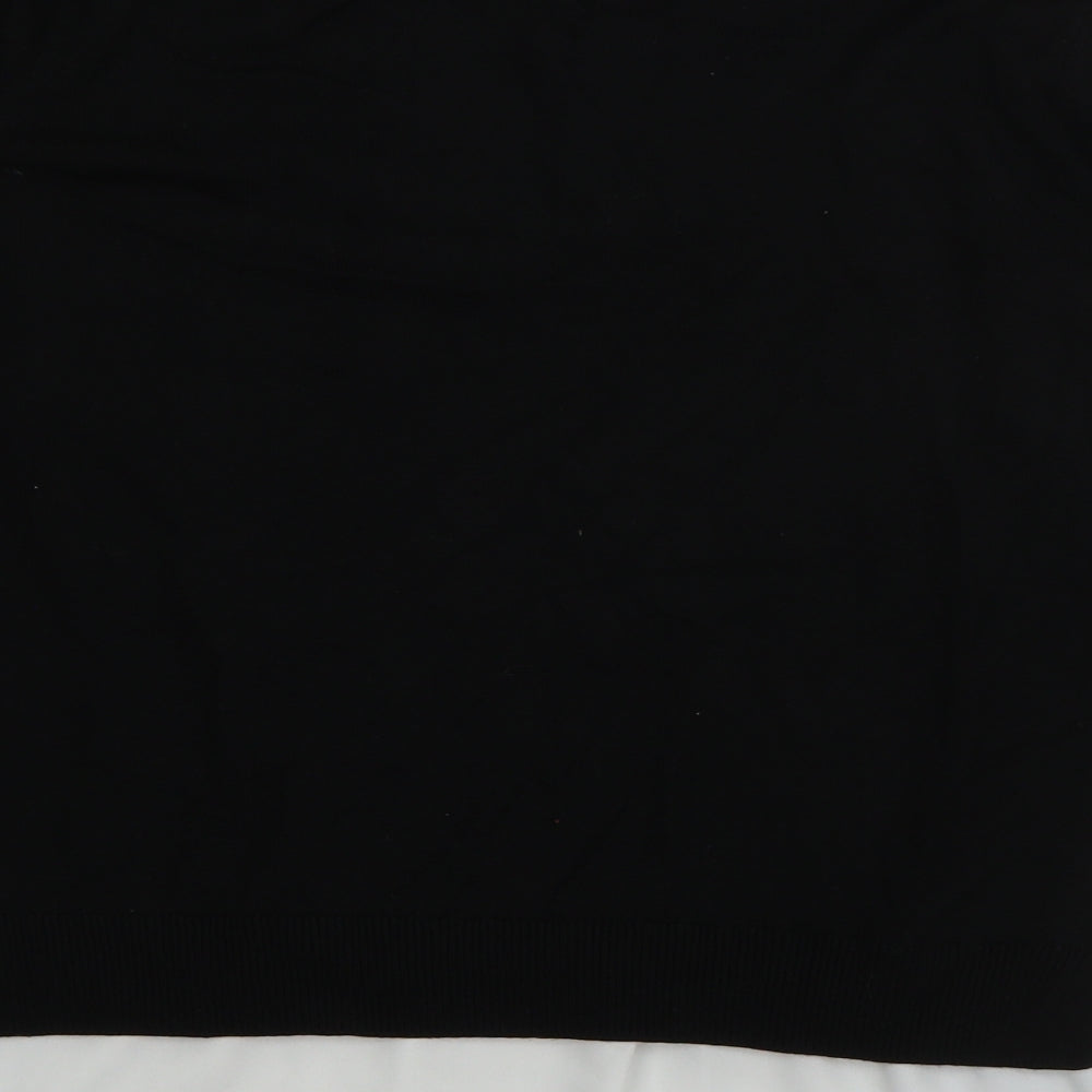 Dorothy Perkins Womens Black Collared Viscose Pullover Jumper Size 10