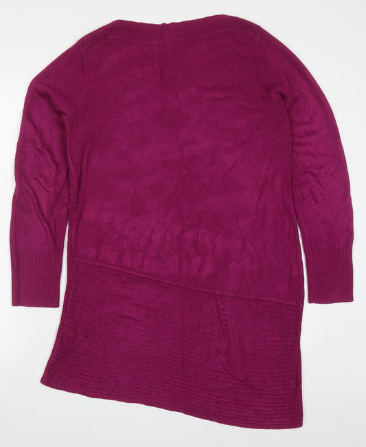 Principles Womens Pink Round Neck Acrylic Pullover Jumper Size 10