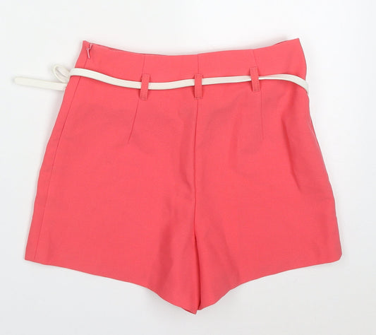 Miss Selfridge Womens Pink Polyester Mom Shorts Size 6 L3 in Regular Zip