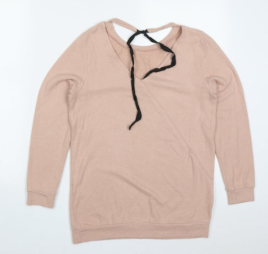 River Island Womens Pink Polyester Pullover Sweatshirt Size 8 Pullover