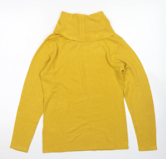 Emreco Womens Yellow Roll Neck Acrylic Pullover Jumper Size 10