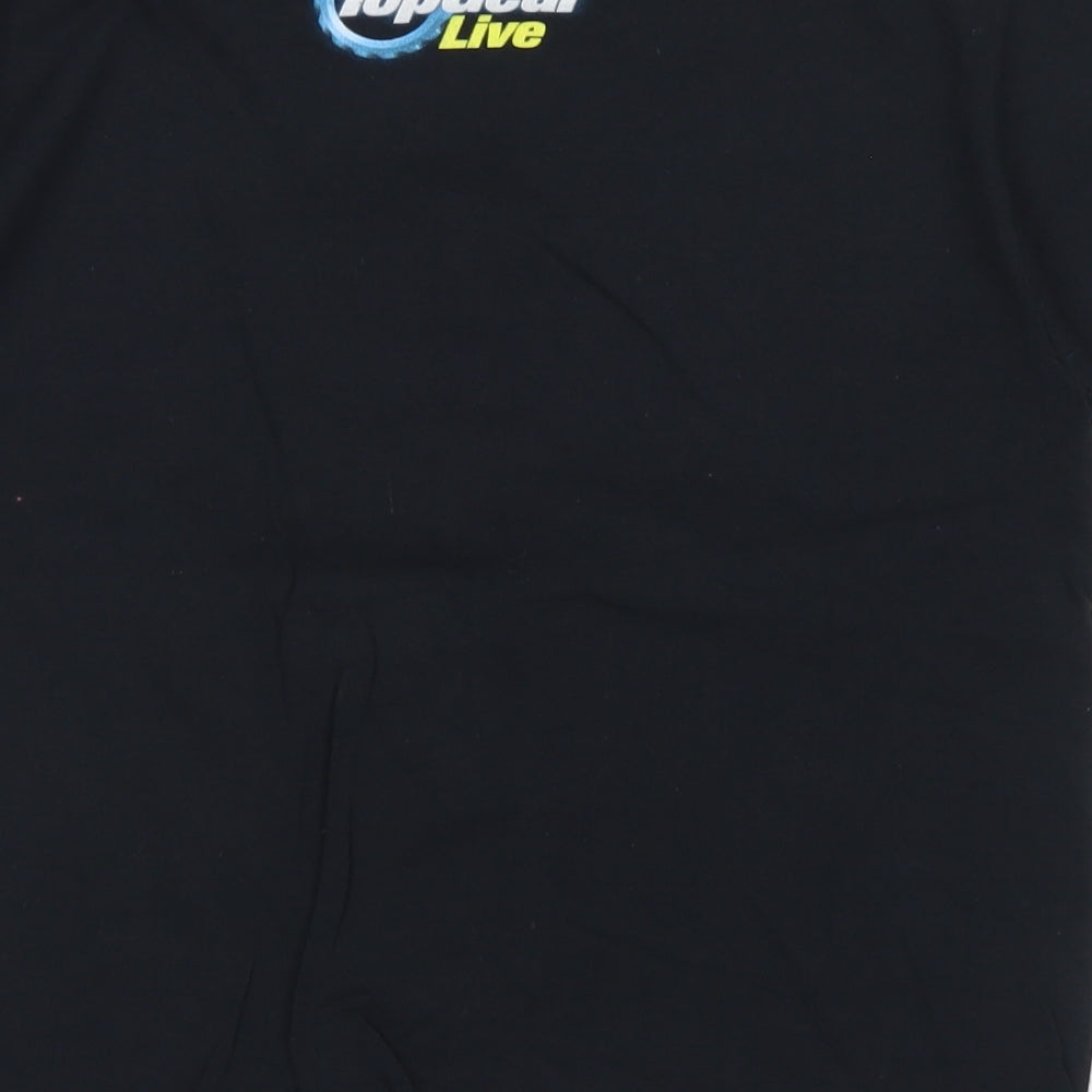 Gildan Boys Black Cotton Basic T-Shirt Size M Crew Neck - Top Gear