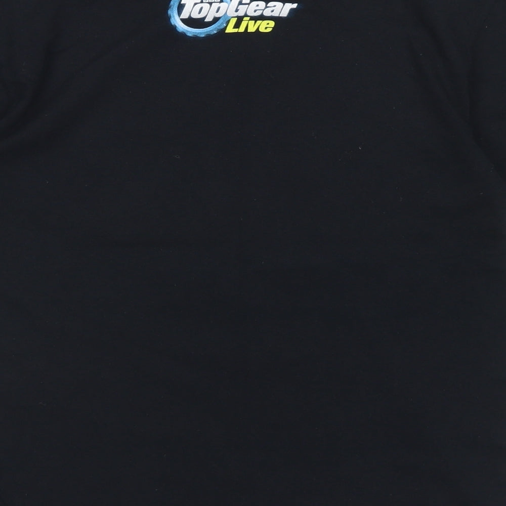 Gildan Boys Black Cotton Basic T-Shirt Size M Crew Neck - Top Gear