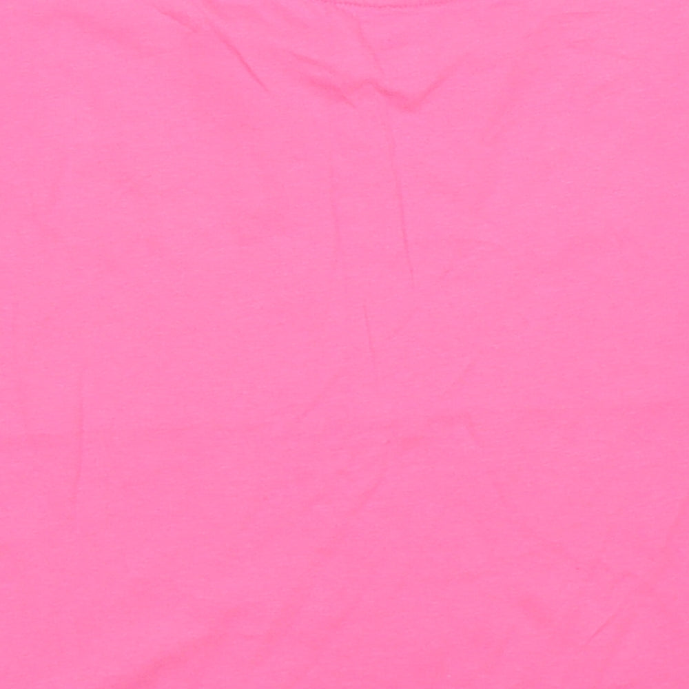 TU Girls Pink Cotton Basic T-Shirt Size 5 Years Crew Neck
