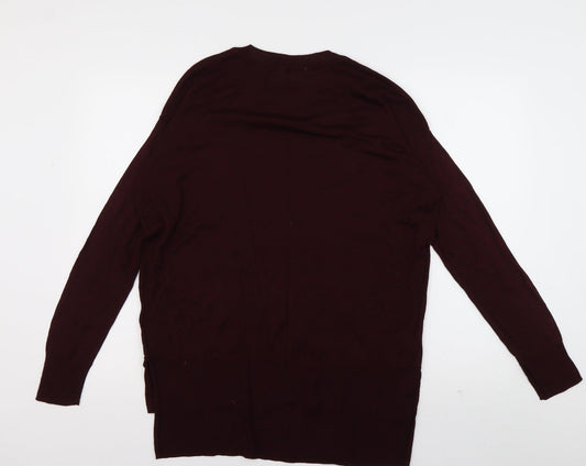 H&M Mens Red Viscose Pullover Sweatshirt Size M