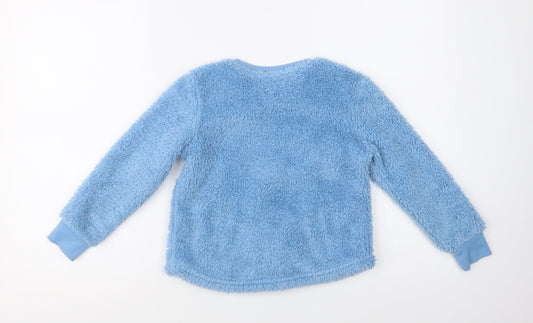 Lily & Dan Girls Blue Polyester Top Lounge Pants Size 5-6 Years - Rocket