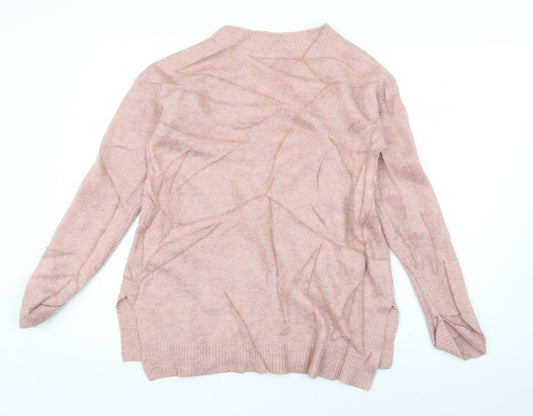 Monsoon Womens Pink Crew Neck Acrylic Pullover Jumper Size S
