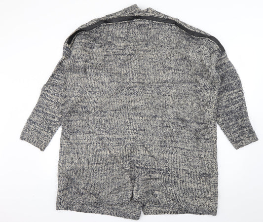 Preworn Womens Blue V-Neck Wool Cardigan Jumper Size S