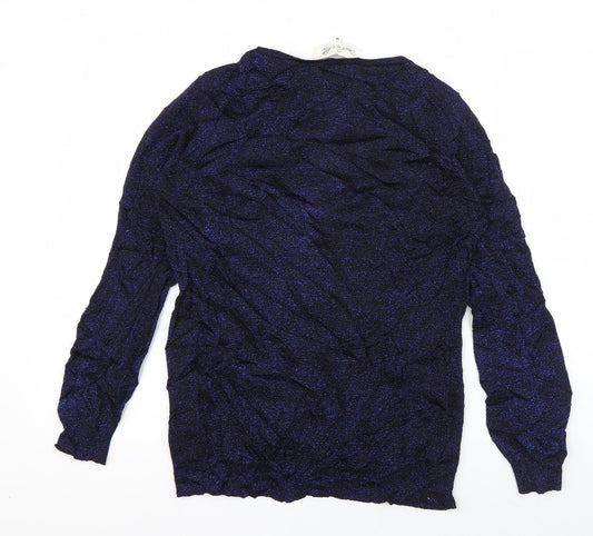 Damsel in a Dress Womens Blue V-Neck Viscose Pullover Jumper Size M