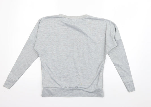 Femme Luxe Womens Grey Polyester Pullover Sweatshirt Size S Pullover
