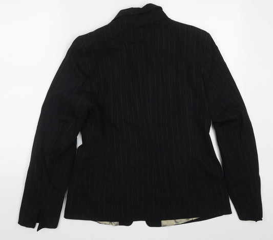 J Taylor Womens Black Viscose Jacket Suit Jacket Size 14