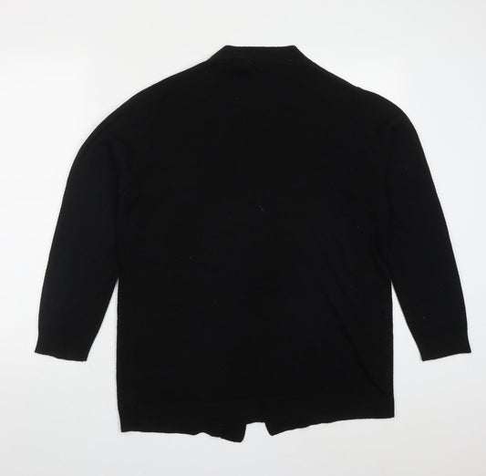 Studio Womens Black V-Neck Acrylic Cardigan Jumper Size 12