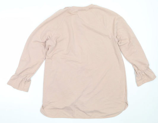 George Womens Pink Cotton Pullover Sweatshirt Size 16