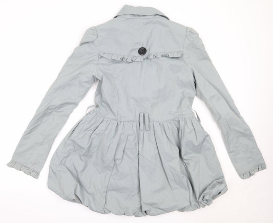 Ribbon Womens Grey Overcoat Coat Size 12