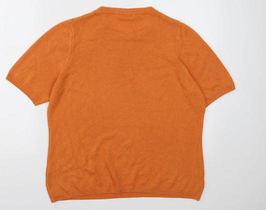 Marks and Spencer Womens Orange Acrylic Pullover Sweatshirt Size 16 Pullover