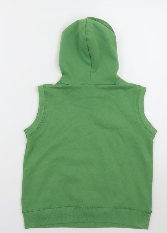 M&Co Boys Green Polyester Pullover Hoodie Size 7-8 Years Pullover