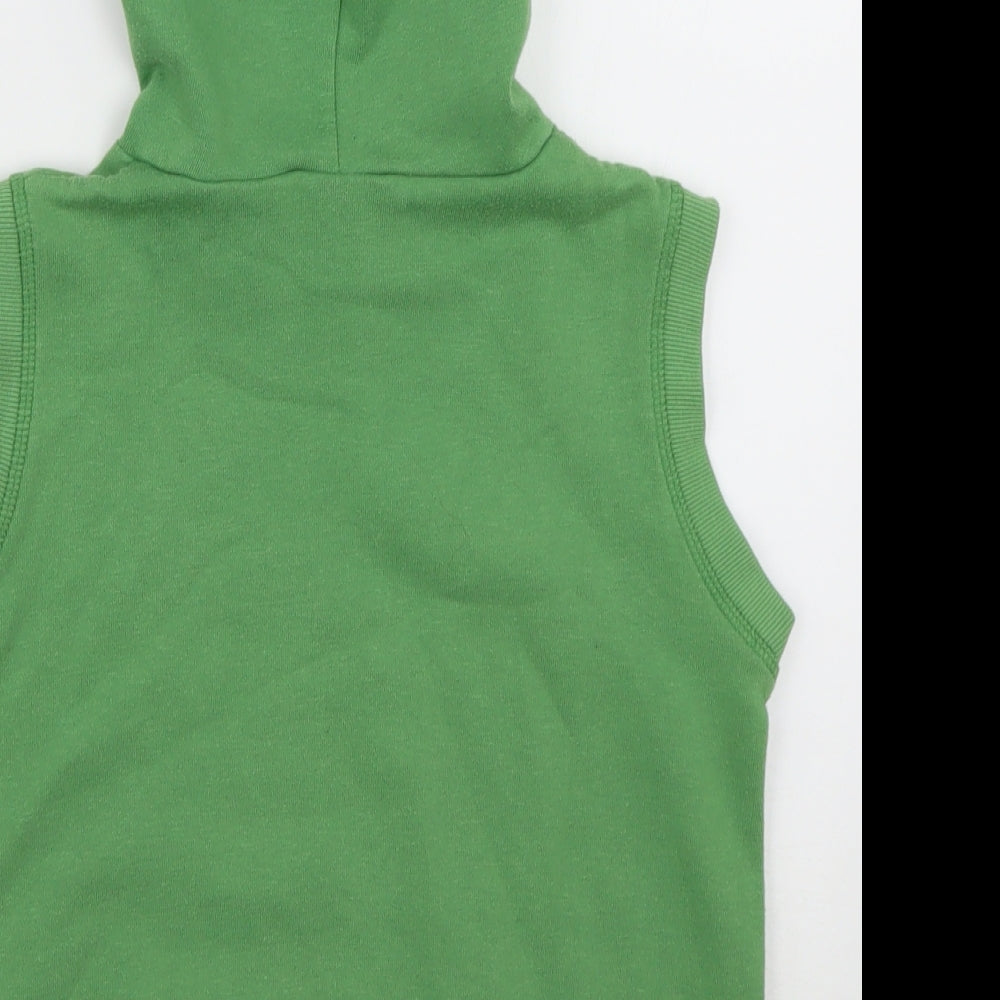 M&Co Boys Green Polyester Pullover Hoodie Size 7-8 Years Pullover