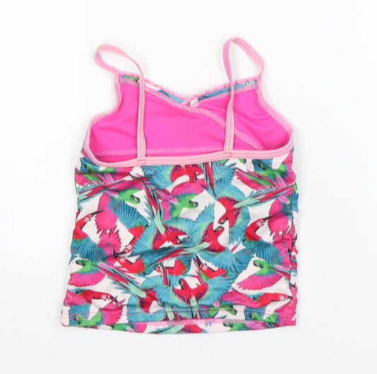 TU Girls Multicoloured Animal Print Polyester Basic Tank Size 5 Years V-Neck - Beach Wear