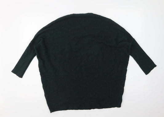 Preworn Womens Green Crew Neck Viscose Pullover Jumper Size L