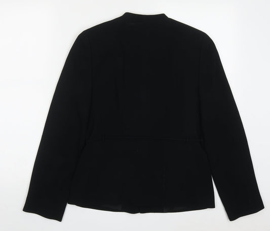 Planet Womens Black Jacket Size 8 Tie