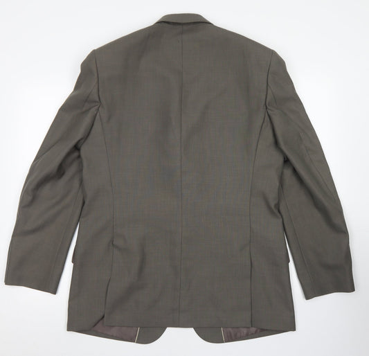 F&F Mens Brown Polyester Jacket Blazer Size 40