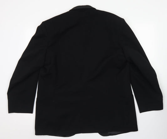 Society Mens Black Wool Jacket Blazer Size 40