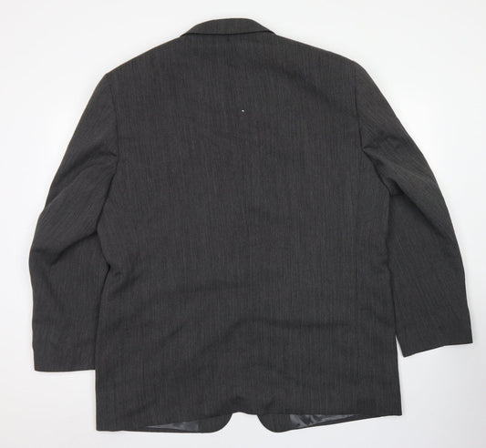 Blakes Mens Grey Striped Wool Jacket Blazer Size 46