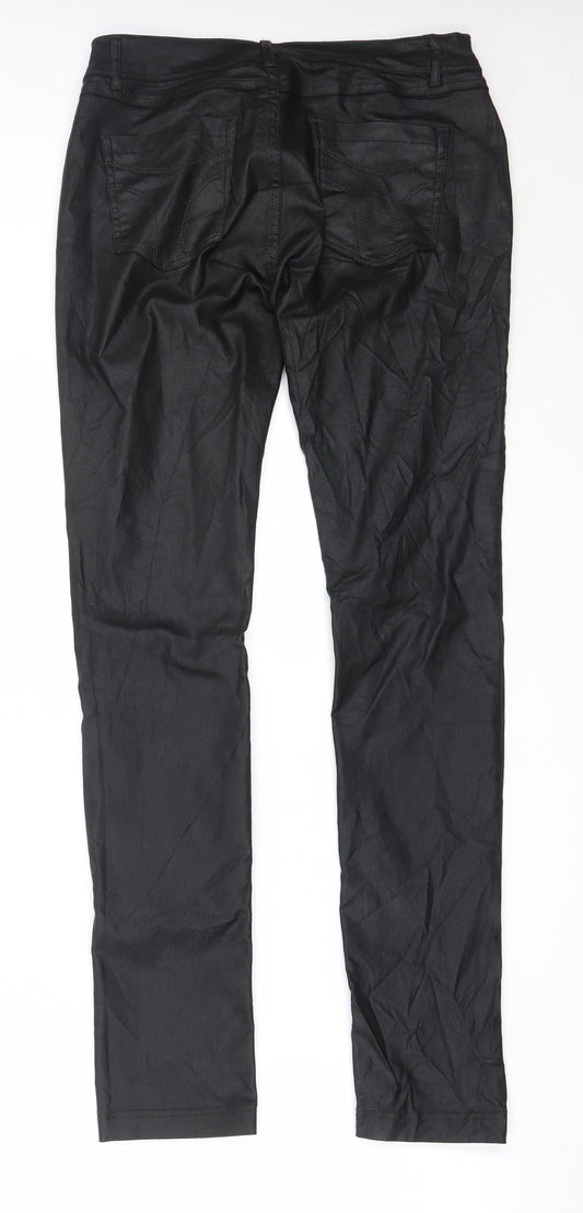 Shinestar Womens Black Nylon Trousers Size XL L29.5 in Regular