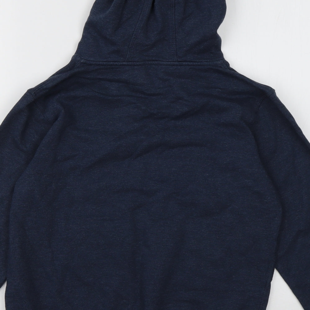 geogre Boys Blue Cotton Pullover Hoodie Size 10-11 Years Pullover - American