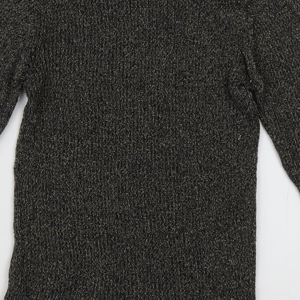 sainsburys Girls Gold Cotton Pullover Sweatshirt Size 8 Years Pullover