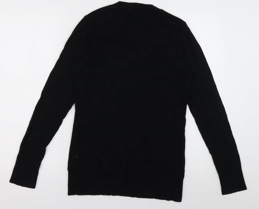 Gap Mens Black V-Neck Cotton Pullover Jumper Size M