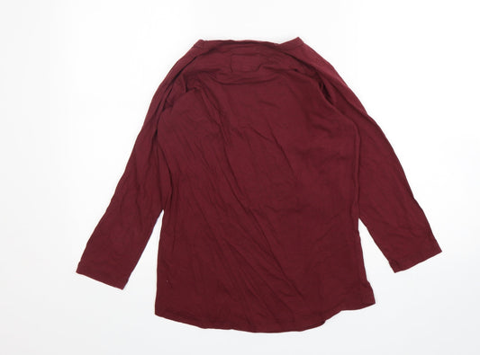 Jack Wills Womens Red Cotton Basic T-Shirt Size 8 Round Neck