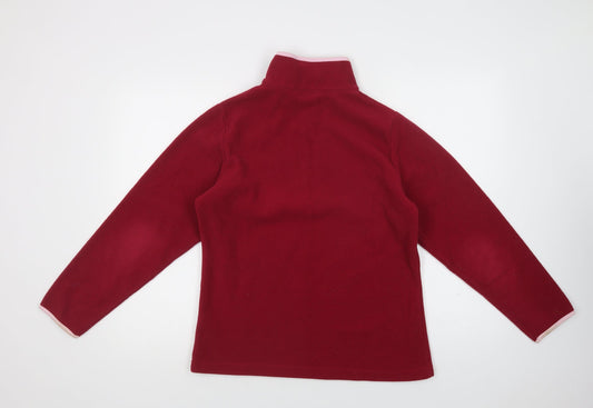 For Women Womens Purple Polyester Henley Sweatshirt Size 12 Zip