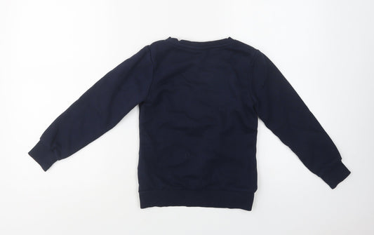 Pepperts Girls Blue Cotton Pullover Sweatshirt Size 6-7 Years - Brooklyn