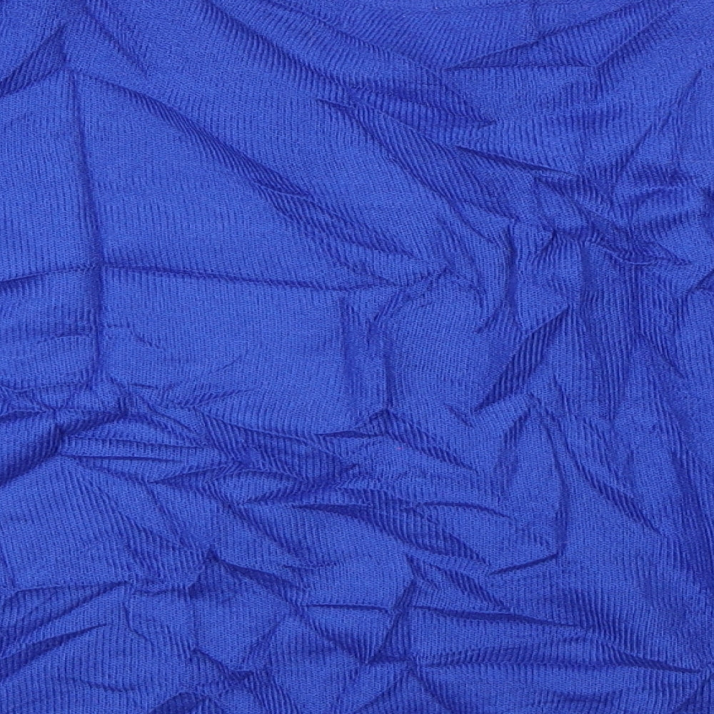 Marks and Spencer Womens Blue Crew Neck Acrylic Pullover Jumper Size 14
