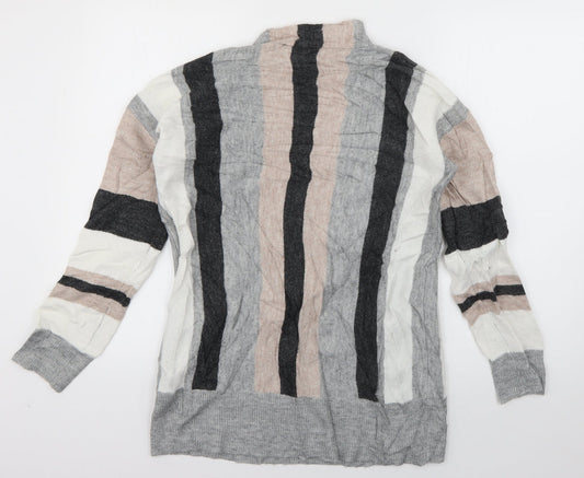 Wallis Womens Grey Round Neck Acrylic Pullover Jumper Size S