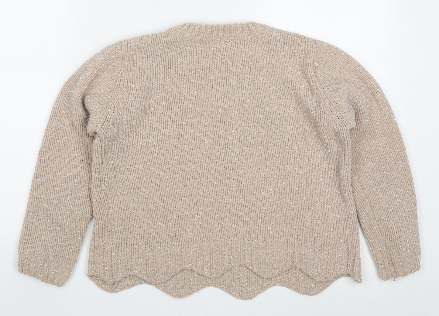 Jane Norman Womens Pink Round Neck Polyester Pullover Jumper Size 8