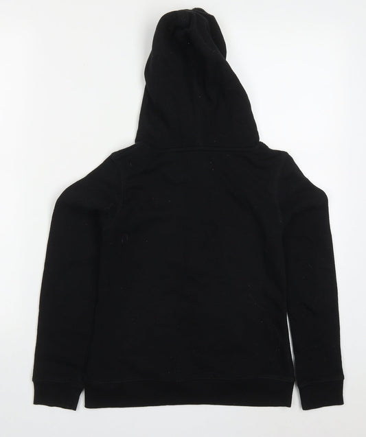 H&M Girls Black Cotton Pullover Hoodie Size 11-12 Years Pullover - Backwards New York City