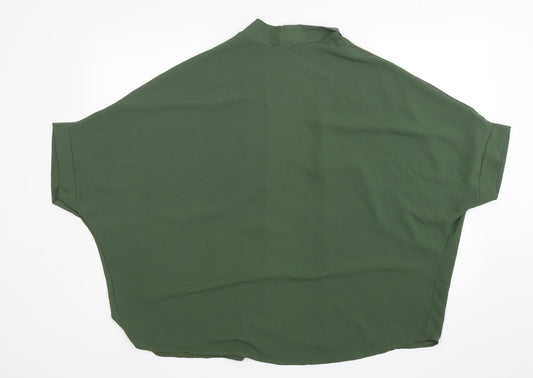 Boohoo Womens Green Polyester Jacket Blazer Size S