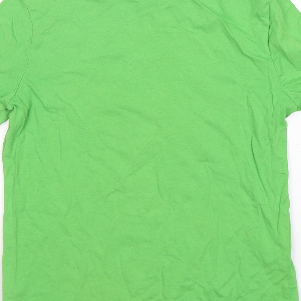George Boys Green Cotton Basic T-Shirt Size 10-11 Years Round Neck - XBOX