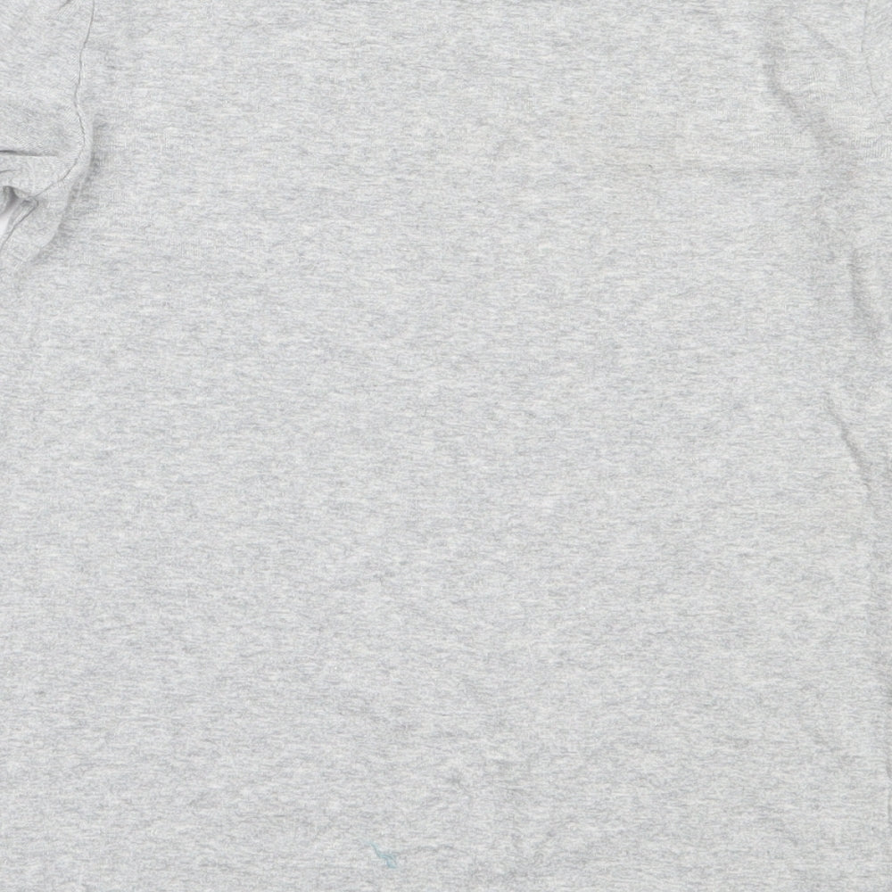 Gap Girls Grey Cotton Basic T-Shirt Size XL Round Neck