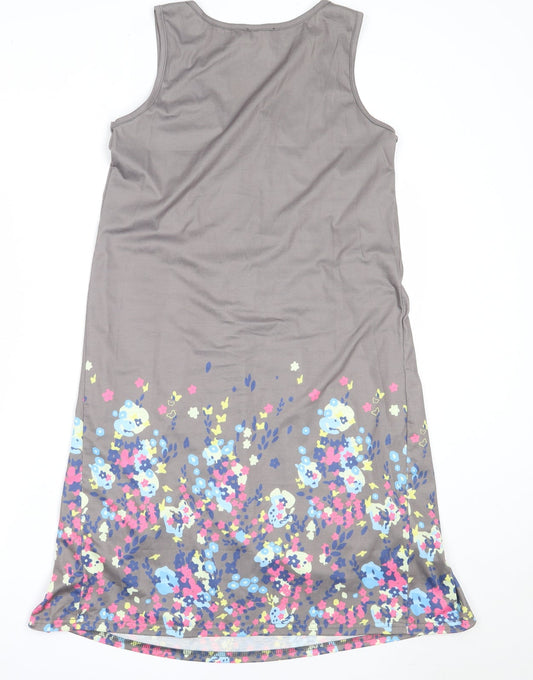 Yidarton Womens Grey Polyester Shift Size S Round Neck