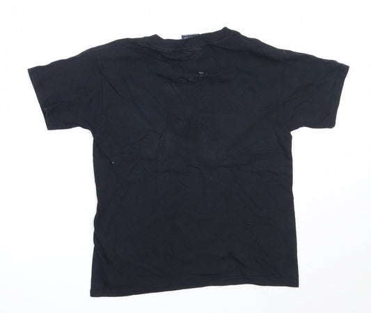 Rugby World Cup 2015 Boys Black Cotton Basic T-Shirt Size S Round Neck - Rugby World Cup 2015