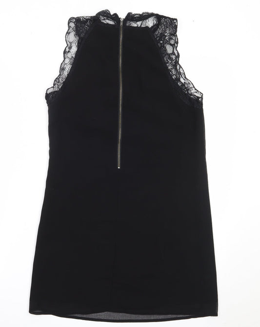 Pins and Needles Womens Black Polyester Shift Size S Round Neck