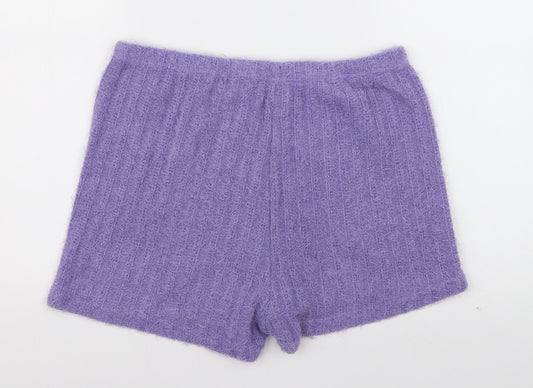 SheIn Womens Purple Polyester Sweat Shorts Size L L3 in Regular