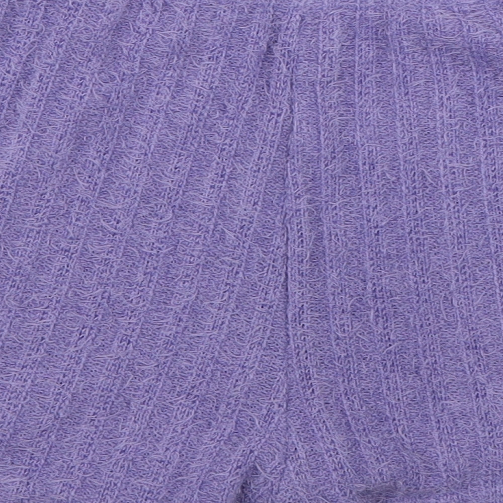 SheIn Womens Purple Polyester Sweat Shorts Size L L3 in Regular
