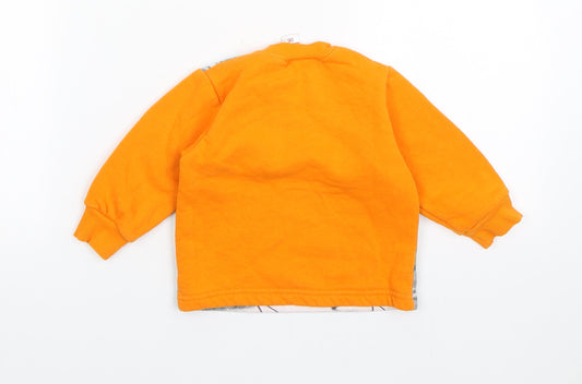Joyce Boys Orange Cotton Pullover Jumper Size 6-9 Months Pullover