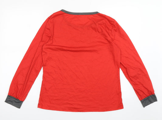 Preworn Womens Red Polyester Pullover Sweatshirt Size M Pullover - christmas