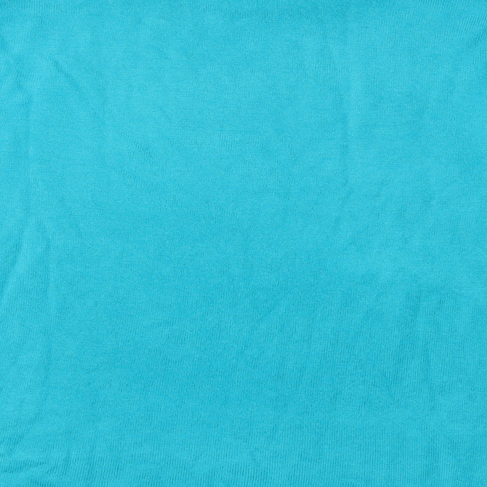 Bonmarché Womens Blue High Neck Acrylic Pullover Jumper Size S