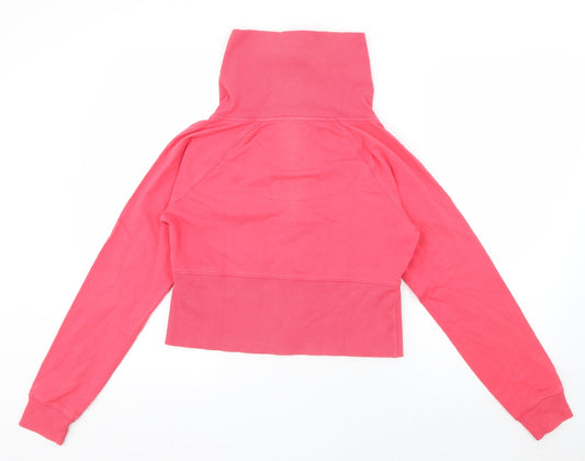 Debenhams Womens Pink Cotton Full Zip Sweatshirt Size 12 Zip
